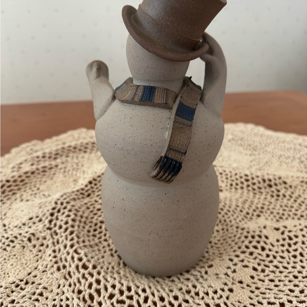 John Bauman Stoneware Holiday Decor Snowman - Picture 3 of 8